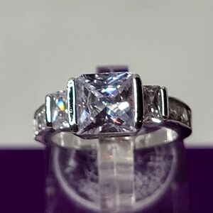 Princess Cut Diamond Simulant Ring